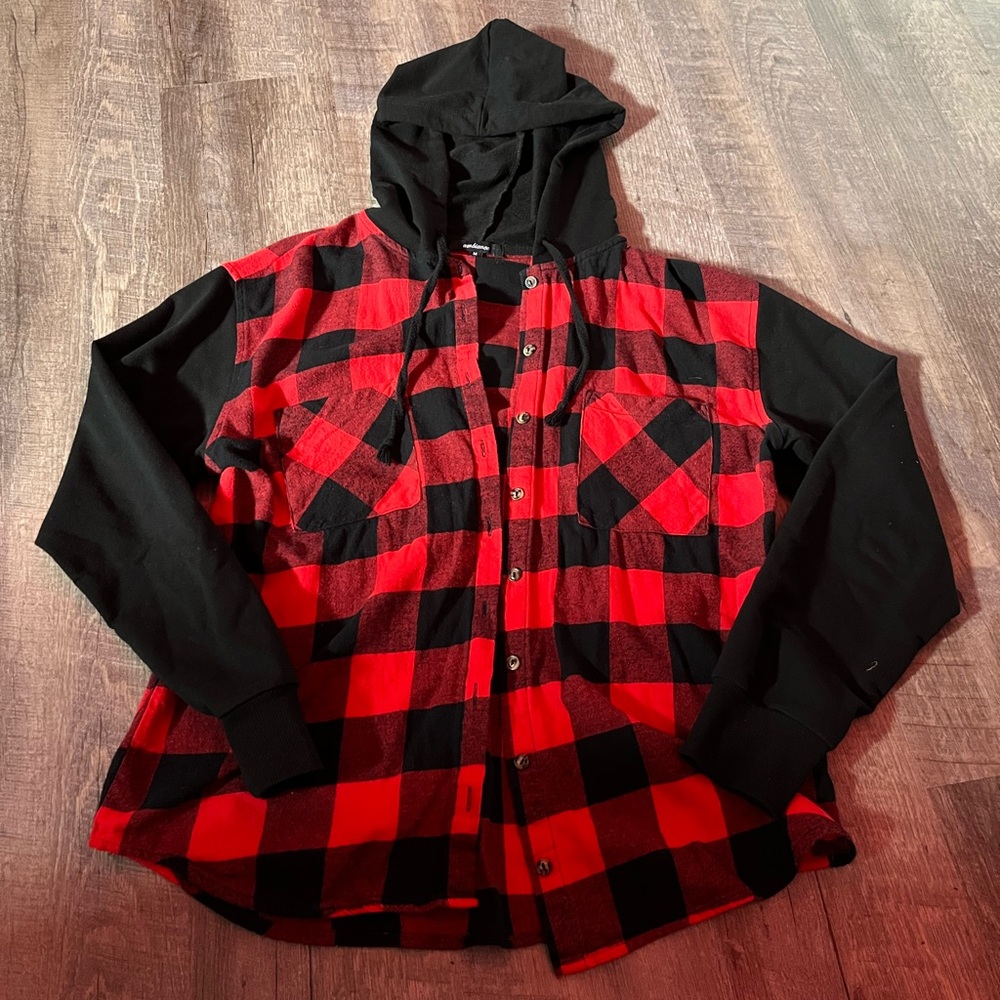 Ambience Medium Red Plaid Long Sleeve